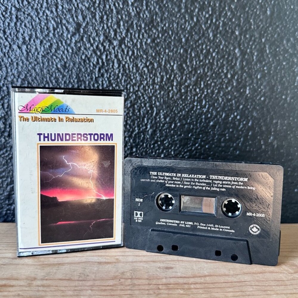 Magic Moods Thunderstorms Cassette New Age Relaxation Yoga Meditation Rain Light - Picture 3 of 4